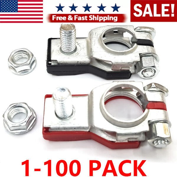 Battery Terminal Connector Top Post Positive Negative Heavy Duty Universal lot