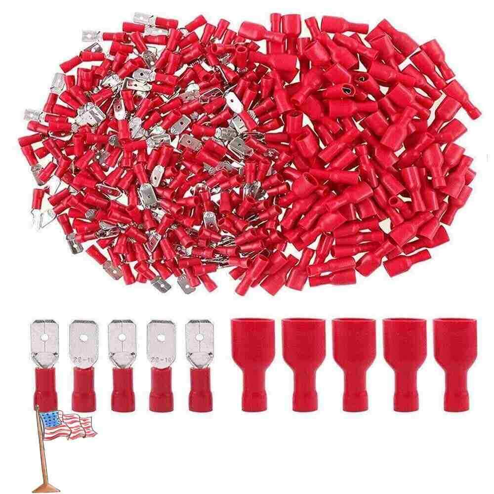 Insulated Crimp Connectors Female Male Electrical Wire Spade Terminals 100-400x