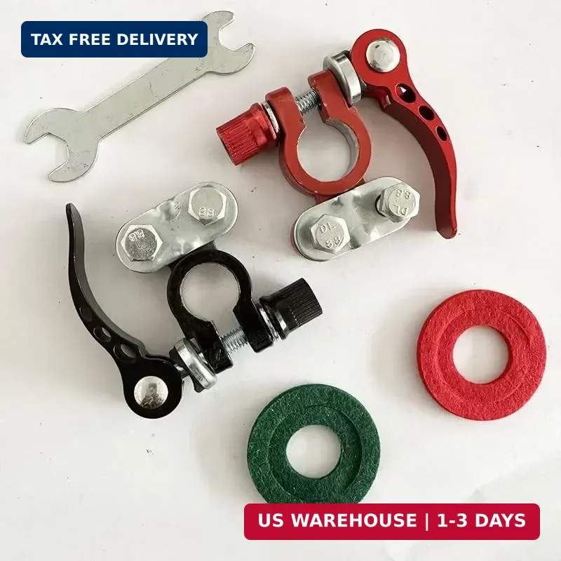 Universal Quick-Connect Battery Terminal Connectors-Top Post Positive & Negative