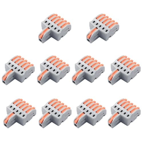 Pcs 1 in 5 Out Mini Electrical Wire Connectors, Nylon Compact 1 in 5 out 10