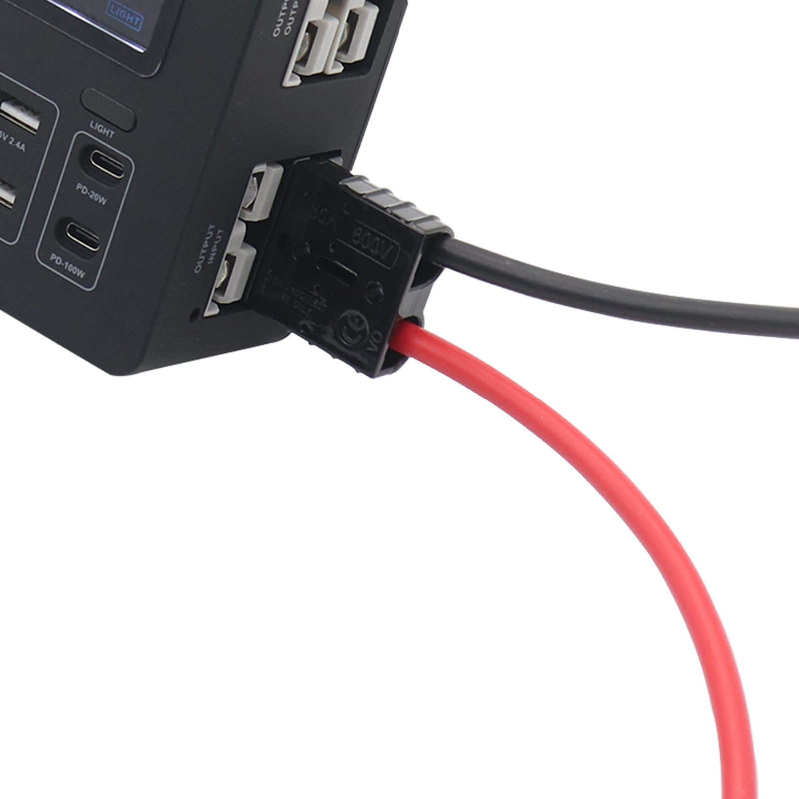 8AWG Battery Adapter Cable With O-Type Terminal And 50A Connector 50cm/19. JMSA