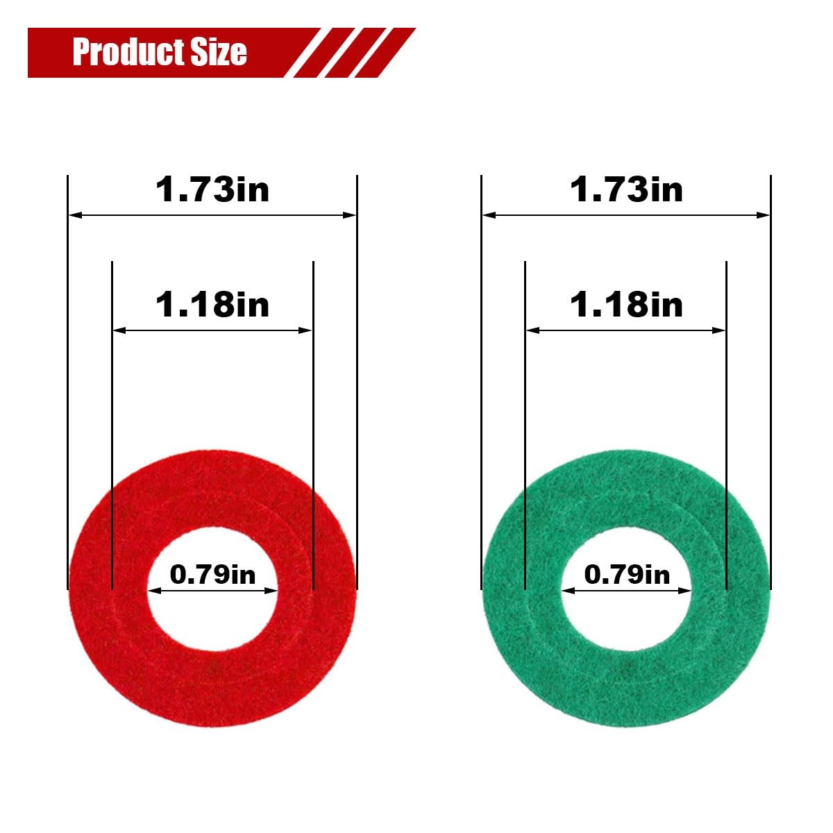 8 PCS Car Battery Terminal Anti Corrosion Washers 4 Red 4 Green Fiber Shim Pad