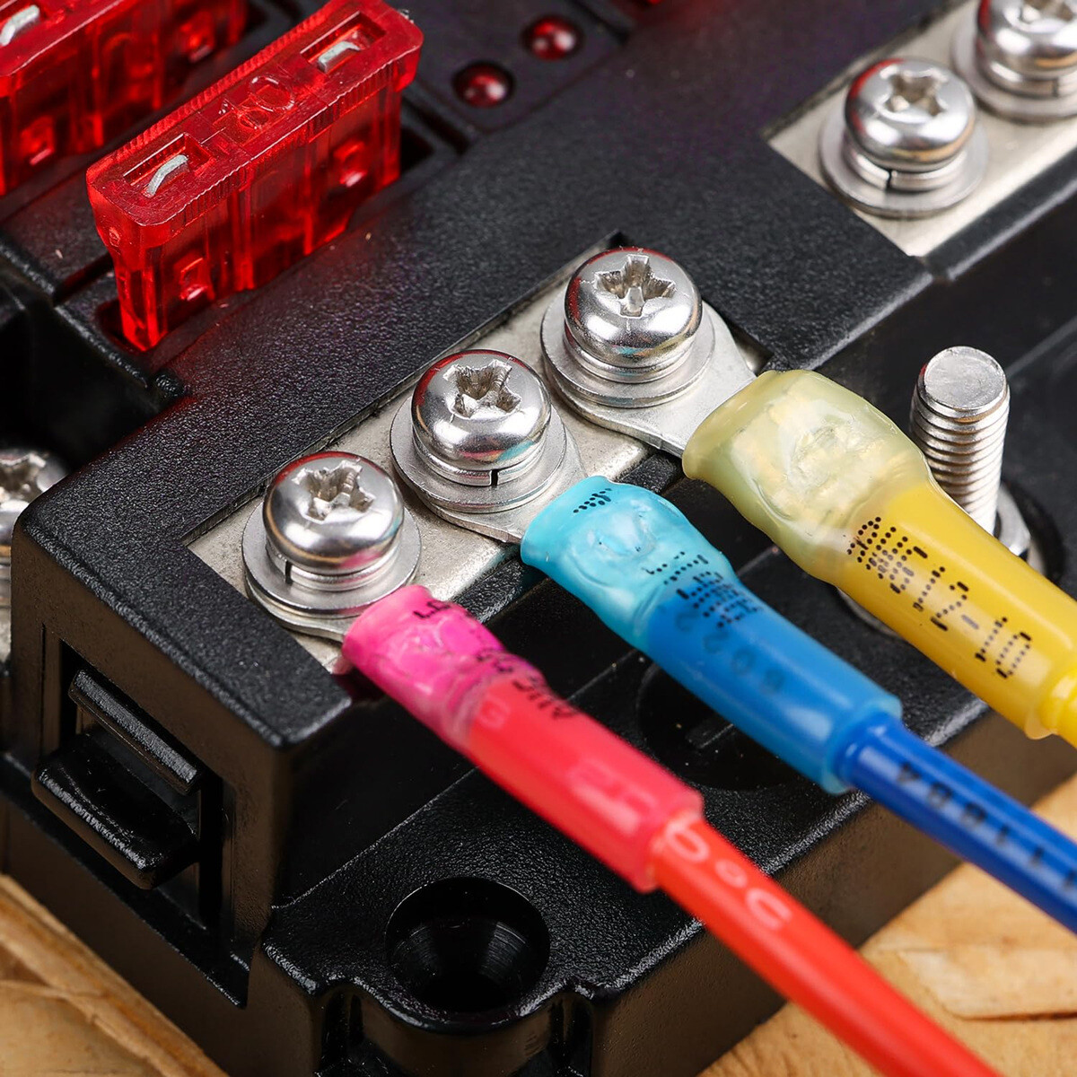 50/200x Heat Shrink Ring Terminals Crimp Eyelet Wire Connector Waterproof Marine