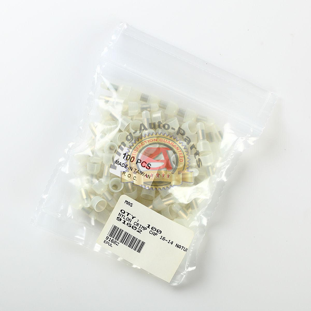 16-14 Gauge AWG NYLON CRIMP CLOSED END CAPS Terminals Wire CONNECTORS 100pcs