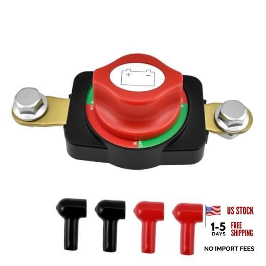 1Pack Side Post Battery Disconnect Switch with Terminal Cover, 12-48V 275A 1Pcs