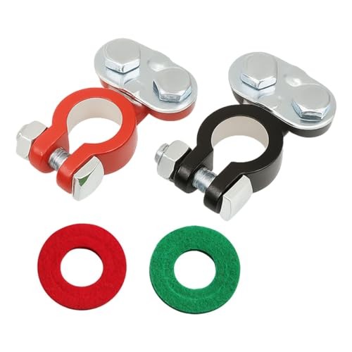 2PCS Car Battery Terminal Connector, Aluminum Alloy Positive Negative 1Pair