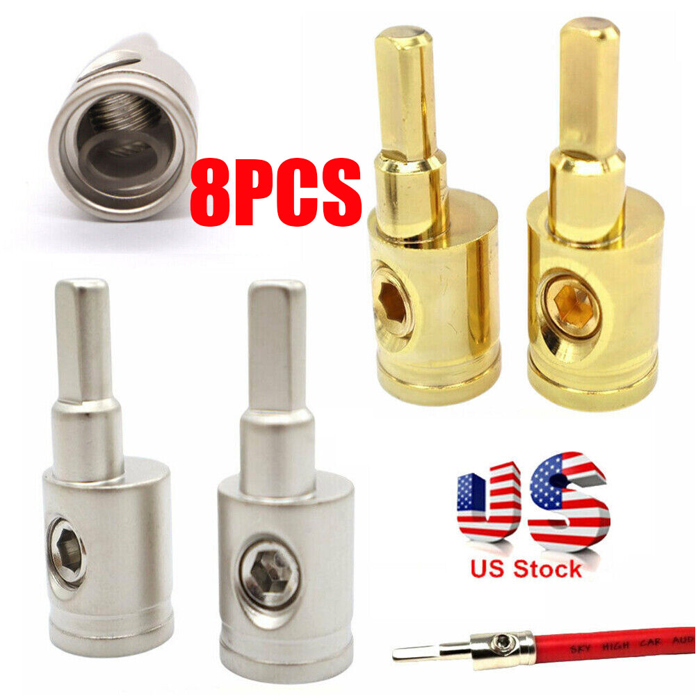 8x Car Audio Amp Input Reducer 4 Gauge to 8 Gauge Wire Reducer Power and Ground