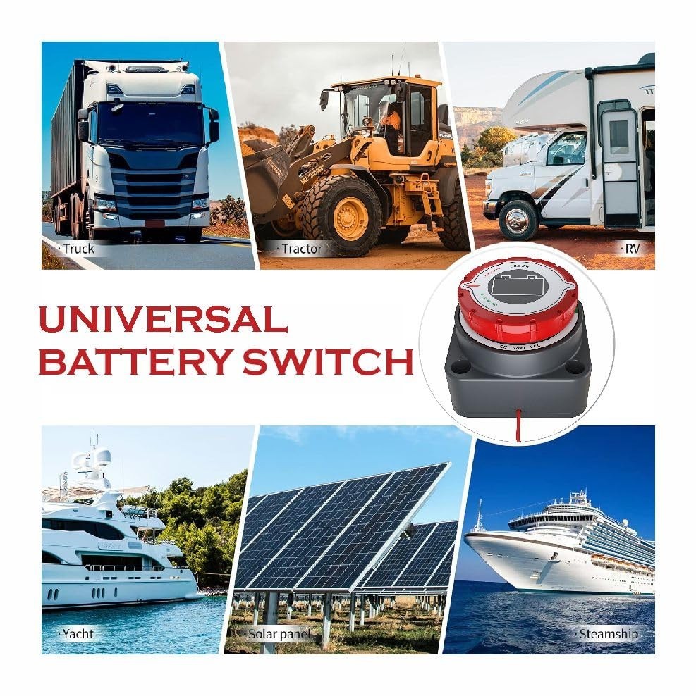 5-80V Battery Power Cut Master Switch Disconnect Isolator On-Off Marine Car RV