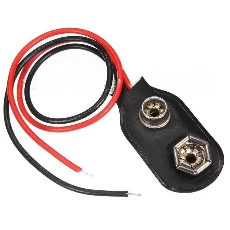 100pc 9V Battery Connector Snap DC Clip Line Adapter Terminal Power Cable I