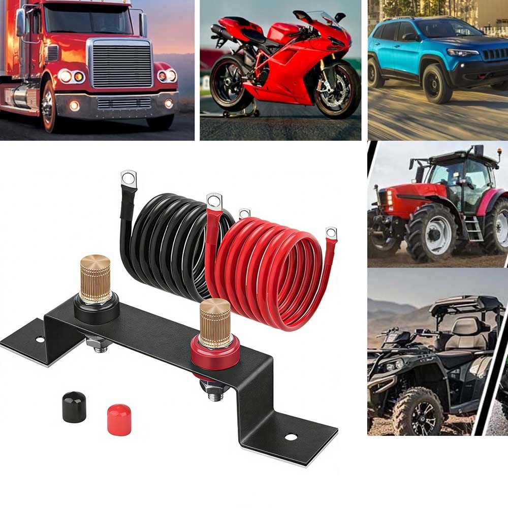 Heavy Duty Universal Battery Relocation Kit with Remote Terminal Jump Post