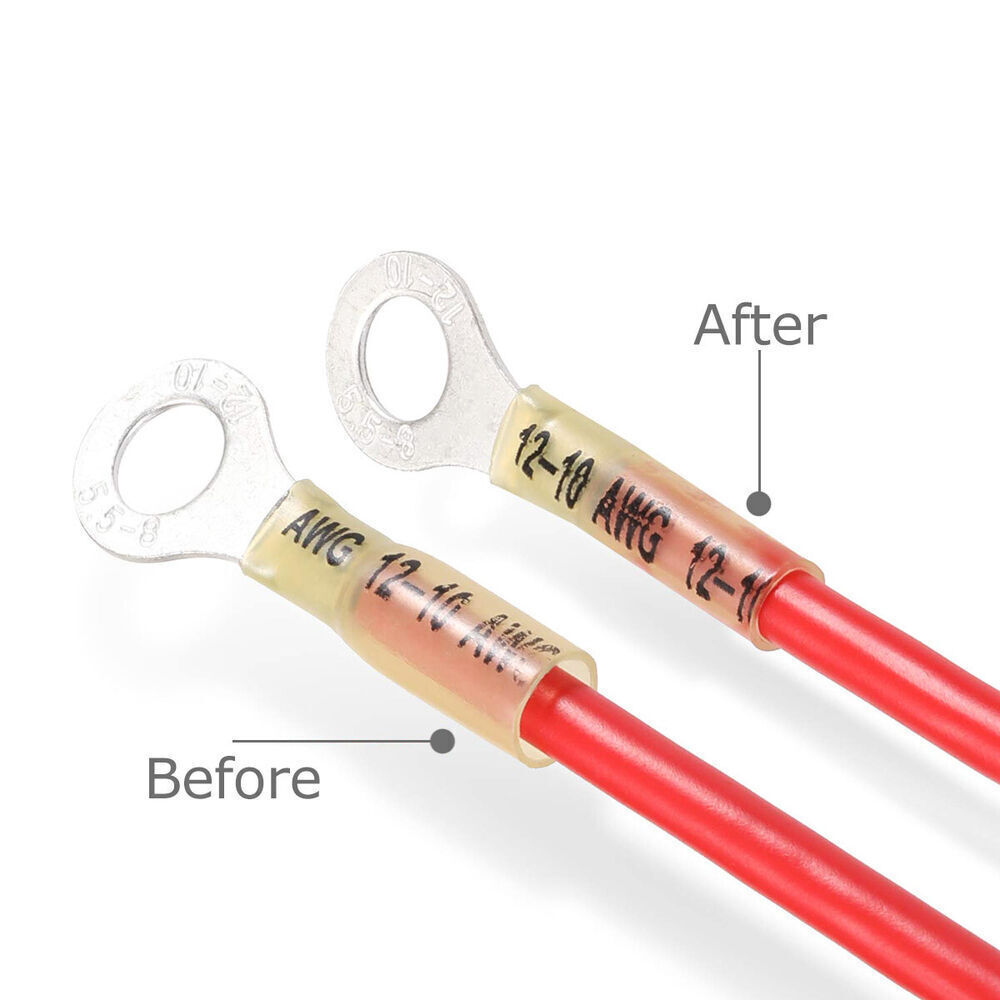 Heat Shrink Wire Connectors Electrical Ring Fork Spade Crimp Terminals Kit