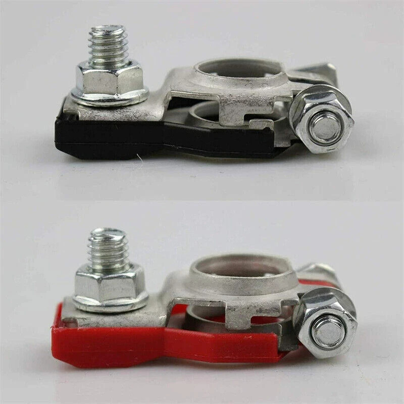 2 Car Battery Terminal Connector Top Post Positive Negative Heavy Duty Universal