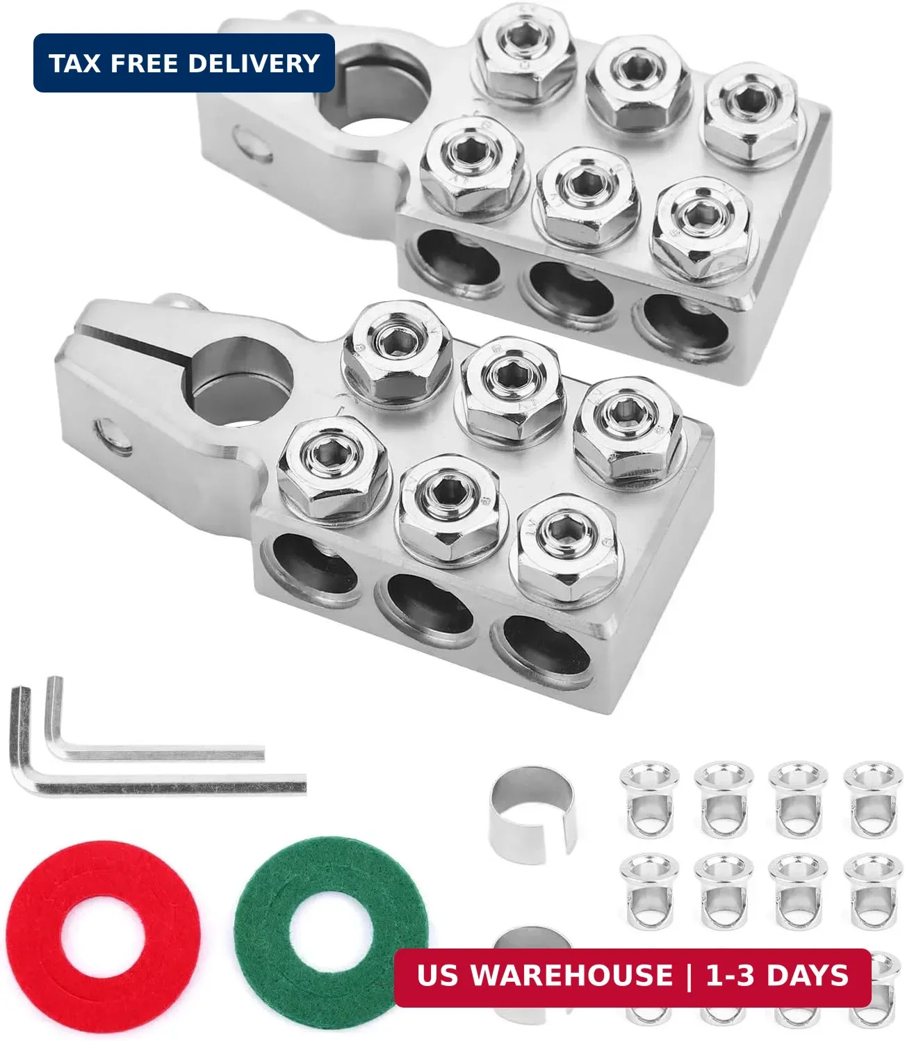 Battery Terminal Connector 12 Way Connectors 8awg Up To 4/0xl Awg Gauge Positive