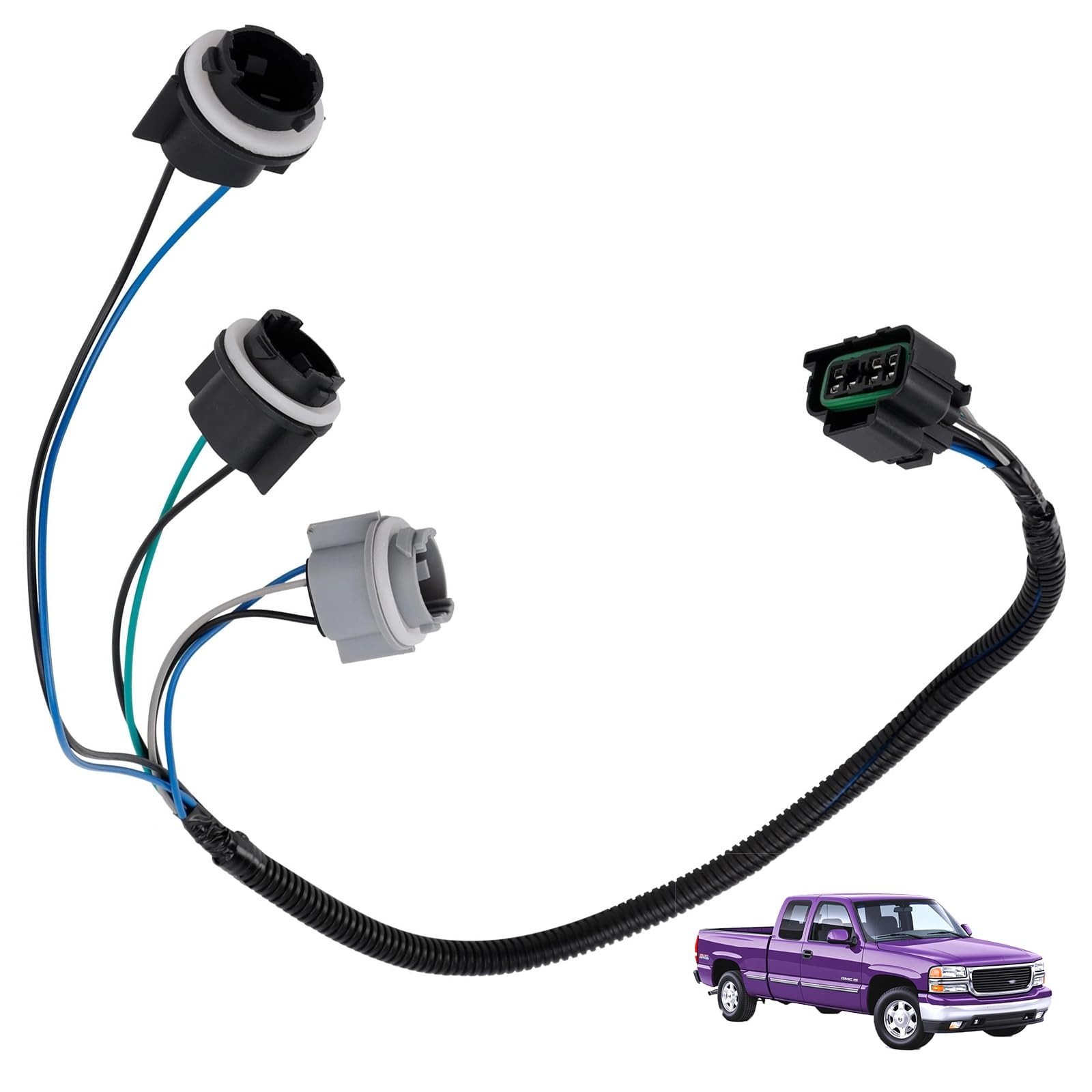 Rear Right Tail Light Wiring Harness Compatible with GMC Sierra 1500 2500 350…
