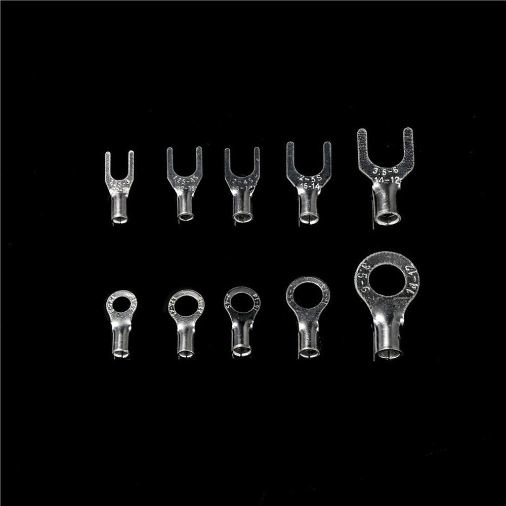 320pcs Assorted Non-Insulated Ring Fork U-type Crimp Terminal Wire Connector Kit
