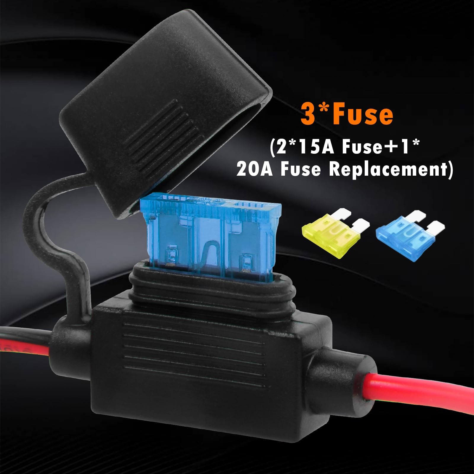 15FT 4.6m 16AWG 15A Battery Alligator Clip To SAE Connector Cable CU10340B