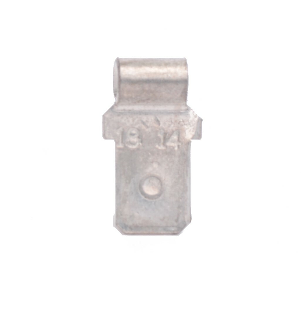 25 14-16 Ga Male .250″ Tab Flag 90° Wire Quick Connect Terminal – Non Insulated