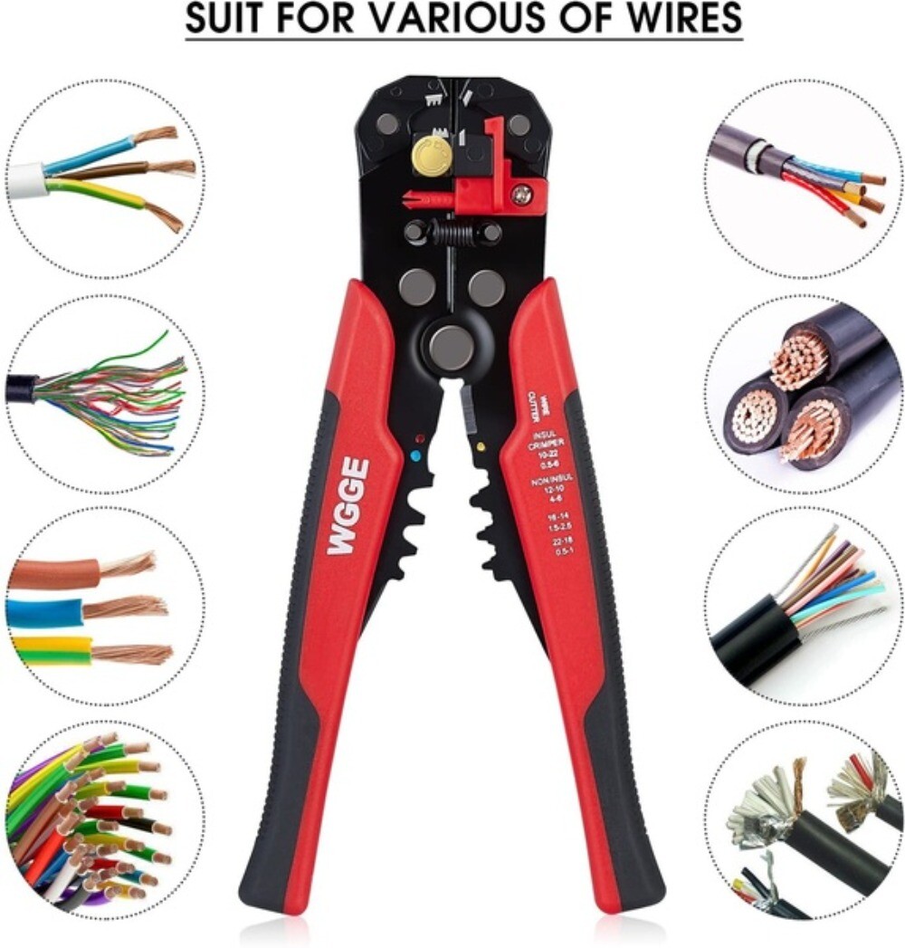 510PCS Insulated Electrical Crimp Terminals Ring Wire Connectors 22-10AWG+Pliers