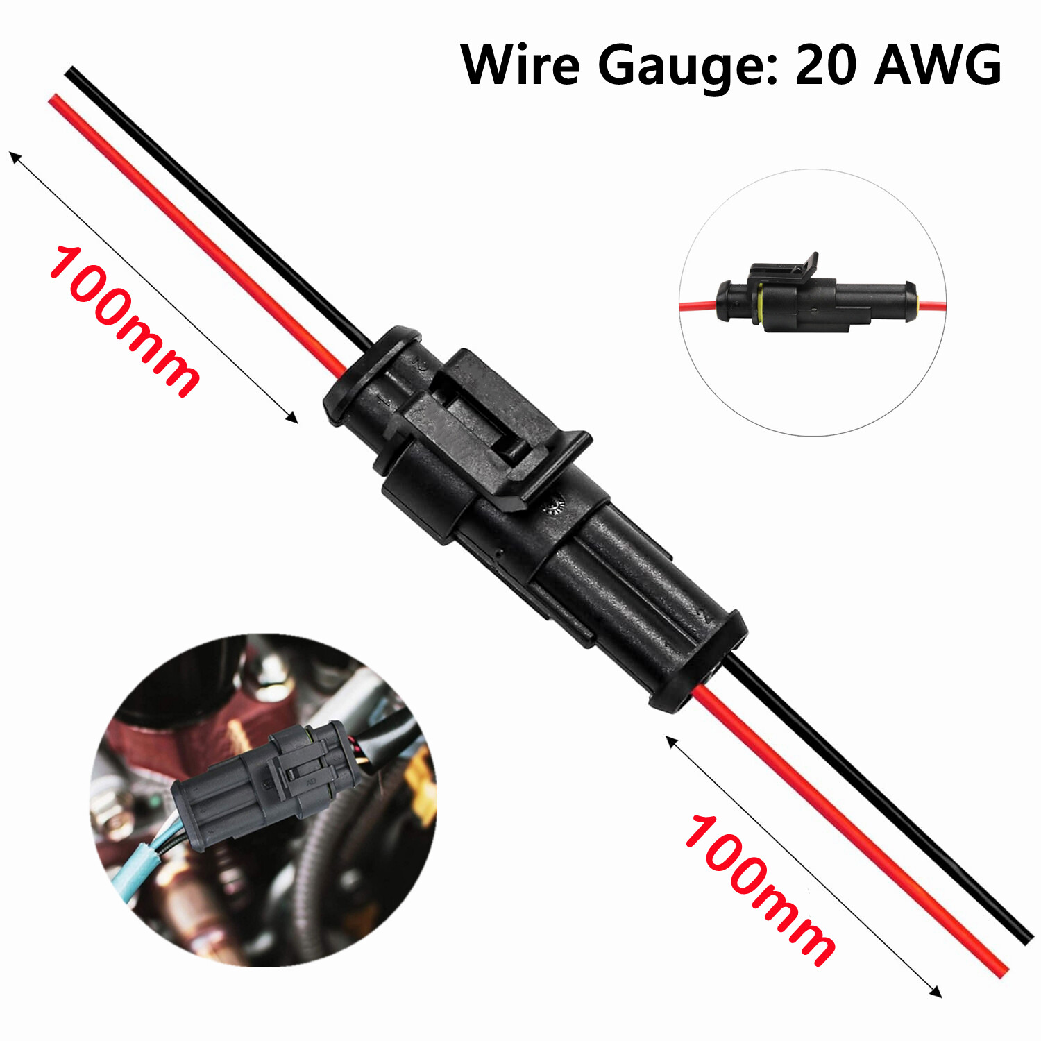 1/2/3/4/5/6 Pin/Wire Waterproof Plug Connector Male/Female Electrical Car Sealed