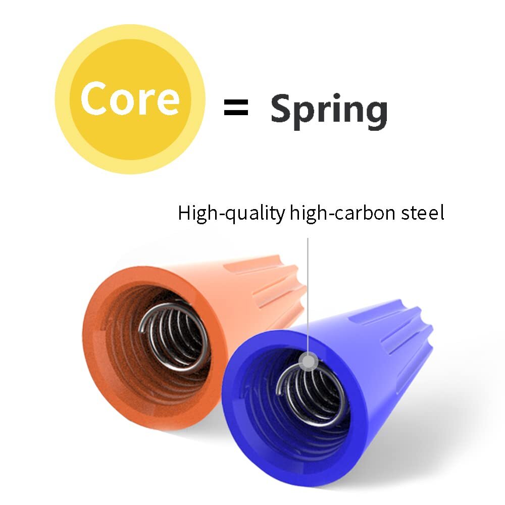 500PCS Wire Screw Terminal Caps Orange Twist-On Electric Wire Connectors Bulk