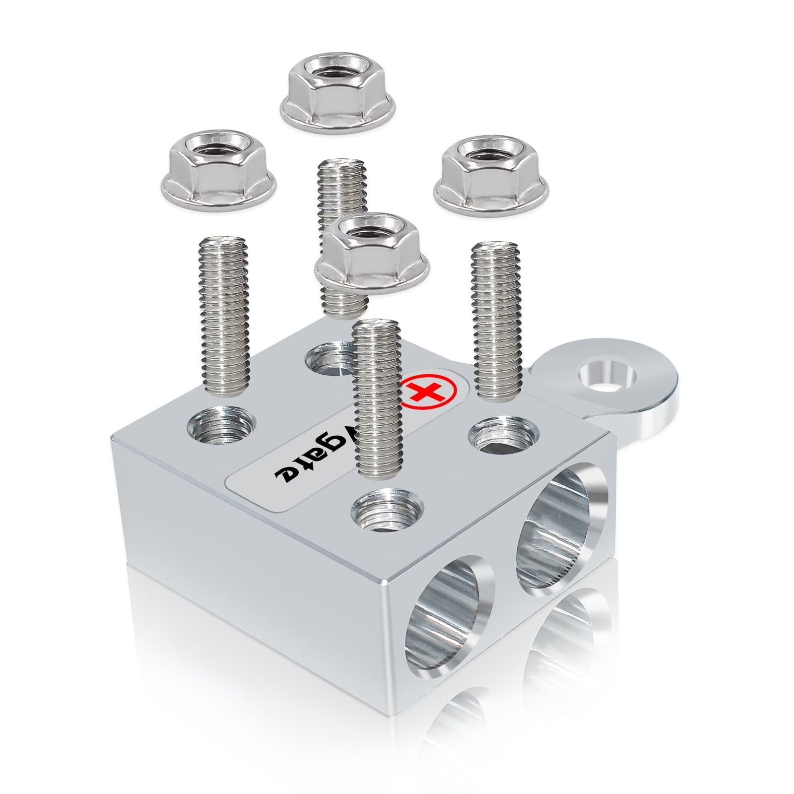 8Way Battery Terminal Block Lithium AGM LeadAcid Bolt Down M8 5/1618 Studs