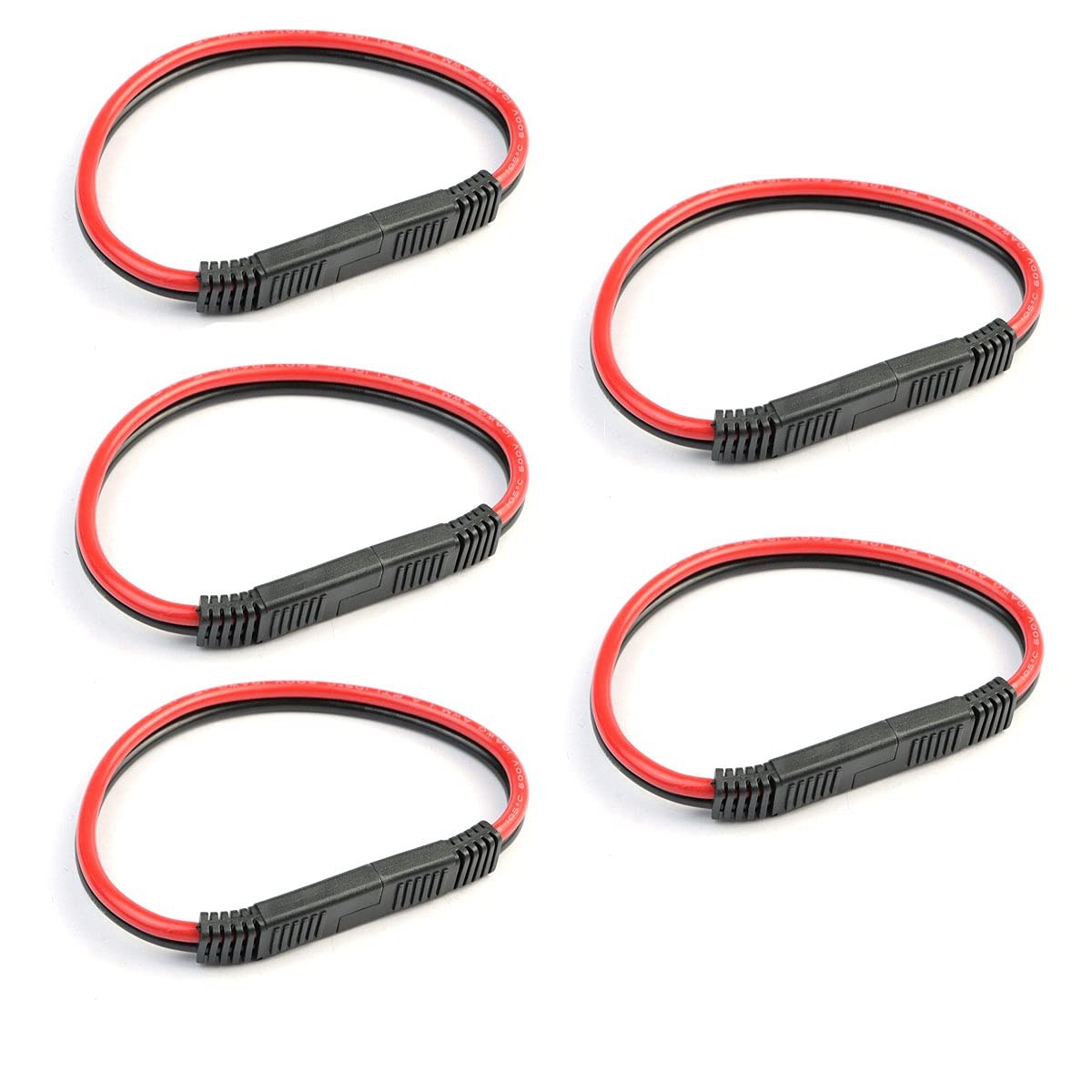 5 Pack SAE Connector Wire Harness 14 Gauge 12 inch Quick Disconnect Cable