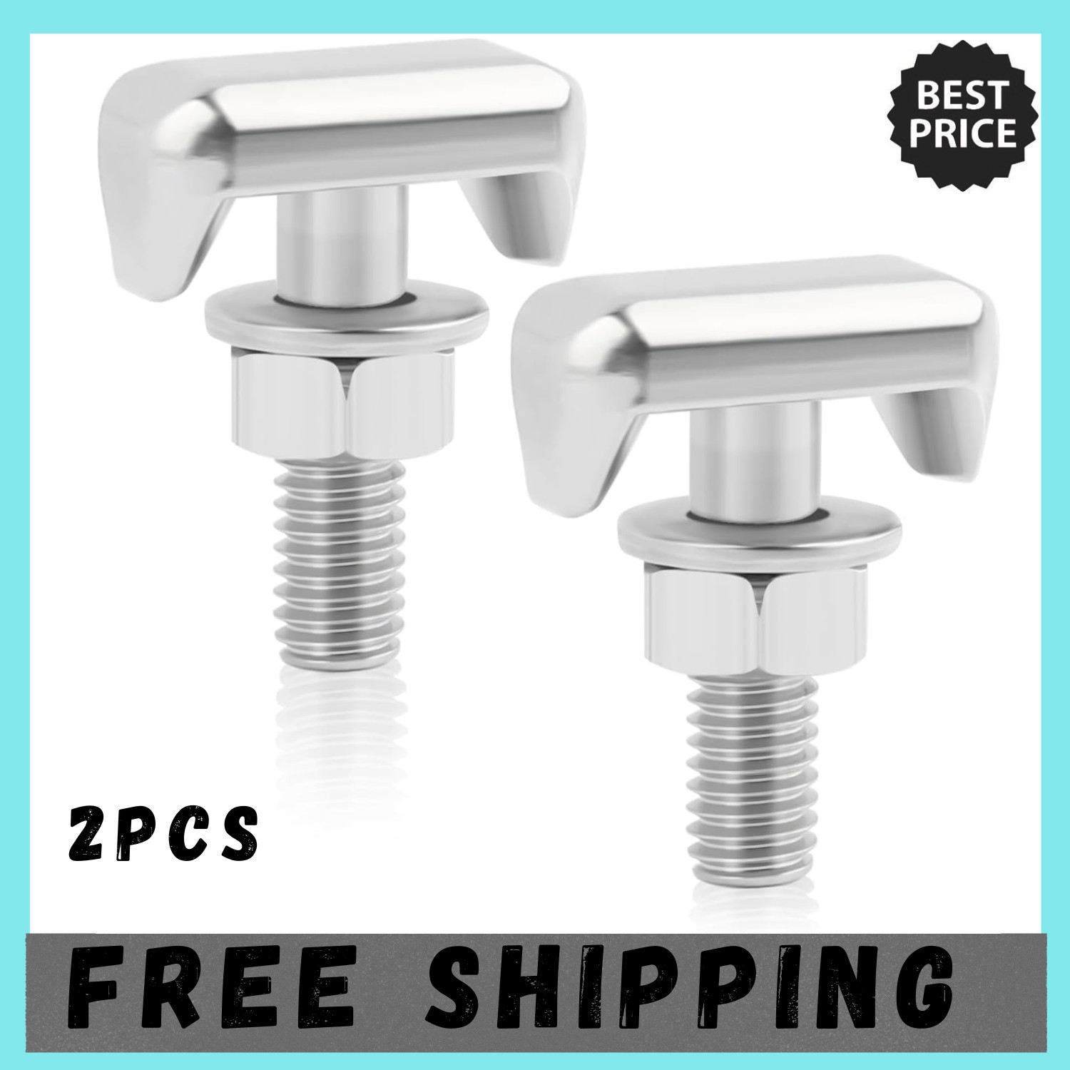 2PCS T-Shaped Battery Terminal Bolts,Automotive Replacement Battery Terminals &