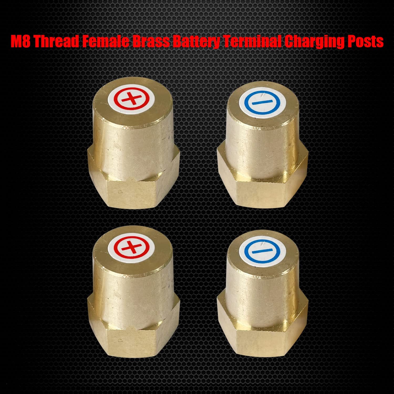 M8 Thread Female Brass Battery Terminal Post Adapter Battery Charging Post Termi