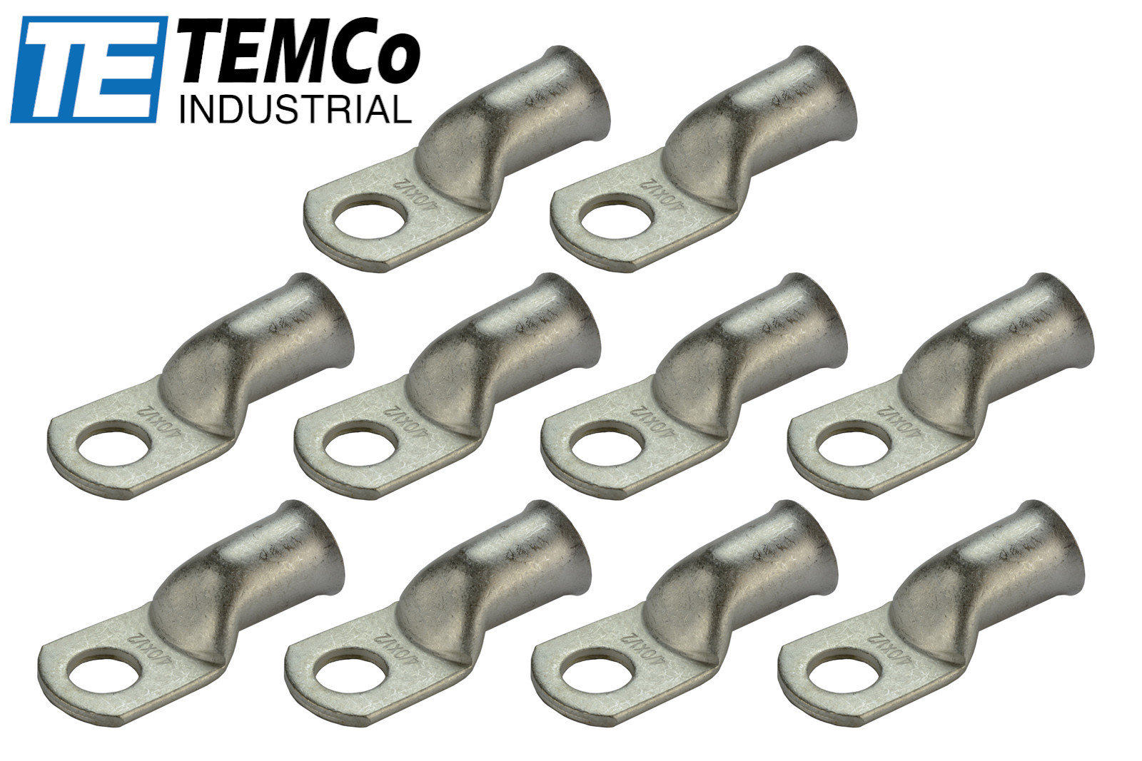 10 Lot 4/0 1/2″ Hole Ring Terminal Lug Tin Plated Copper Uninsulated AWG Gauge