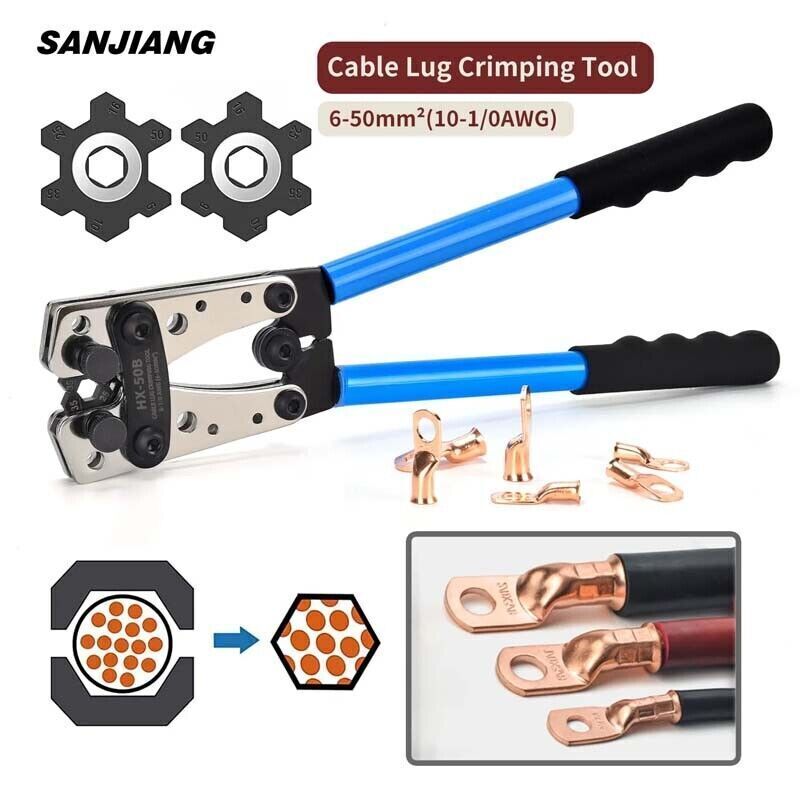 Terminal/Plier 140X Cable Lugs Copper Ring Crimp Car Battery Wire Connectors