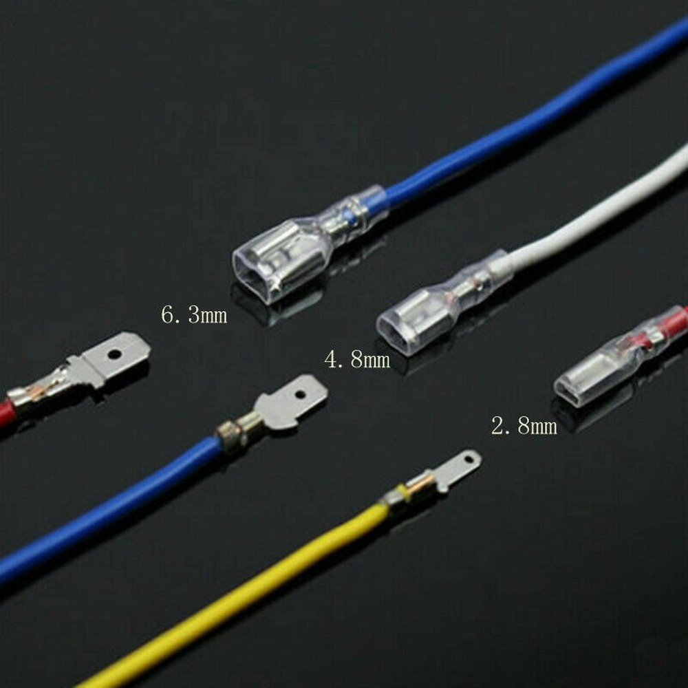 450PCS Female Male Spade Connectors Wire Crimp Terminals Set 2.8mm/4.8mm/6.3mm