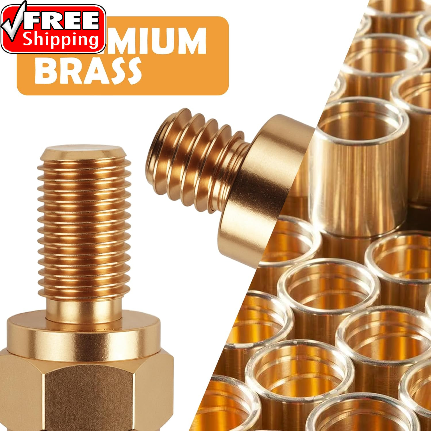 2 Set Side Post Battery Terminal Extension Bolt with Nuts,3/8″-16 Coarse and 3/8