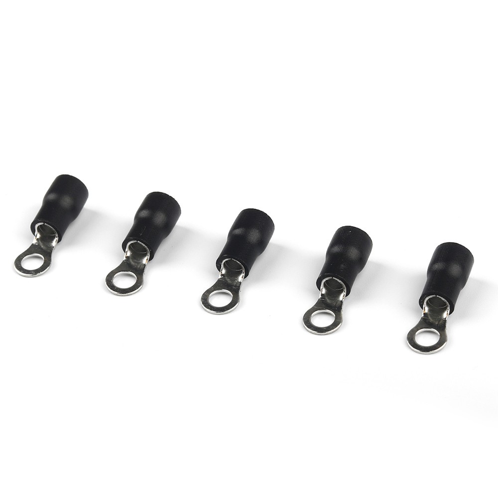 50/100pcs 14-12 AWG Vinyl Ring #8 Black Crimp Terminal Connectors AWG Wire Auto