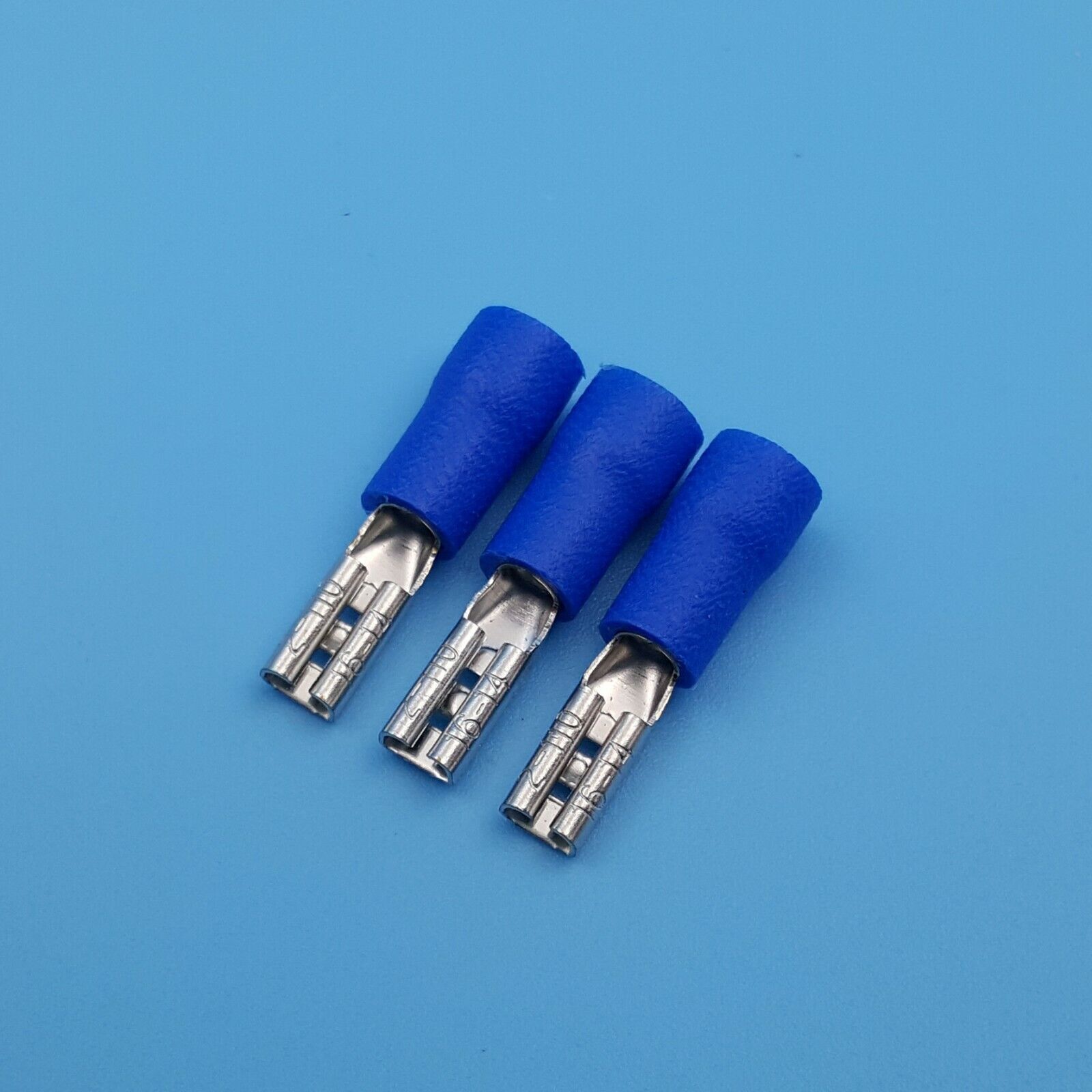 100Pcs Blue 2.8mm Female Spade 16-14 AWG Quick Disconnect Wire Crimp Terminals