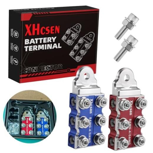 Heavy-Duty 12-Way Battery Terminal Connectors, 8AWG to 4/0 AWG Universal 12w