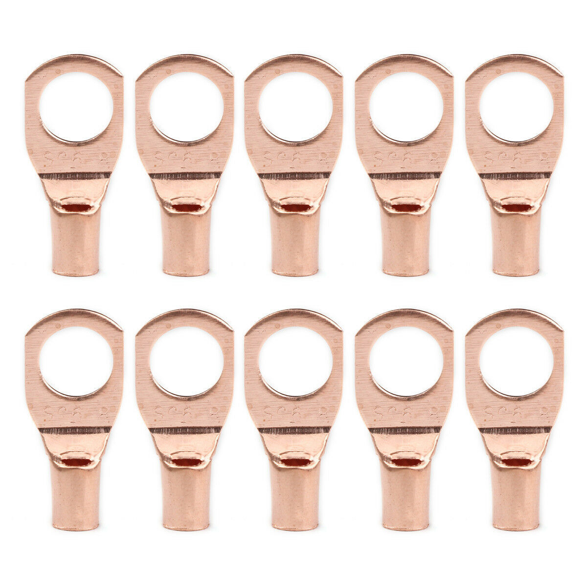 260Pcs Battery Copper Wire Lugs Kit Crimp Cable Ends Ring Terminals with Tubing