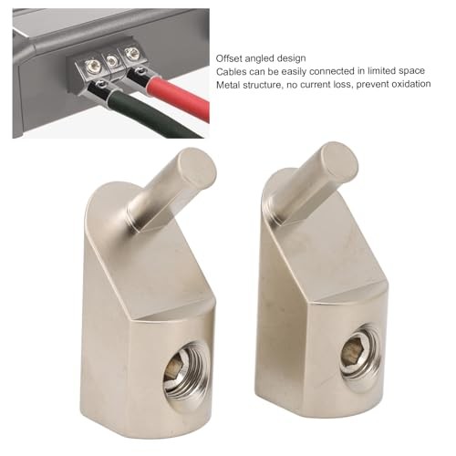 1/0 to 4 Gauge Amp Input Reducers, Offset Angled, Metal, Hex Wrench