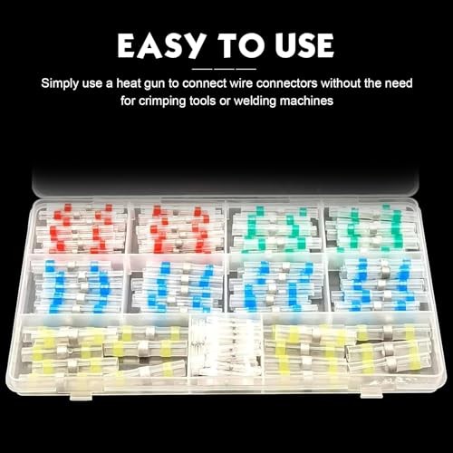 PCS Heat Shrink Welding Connector Kit, Waterproof Insulated Butt Terminals, 160