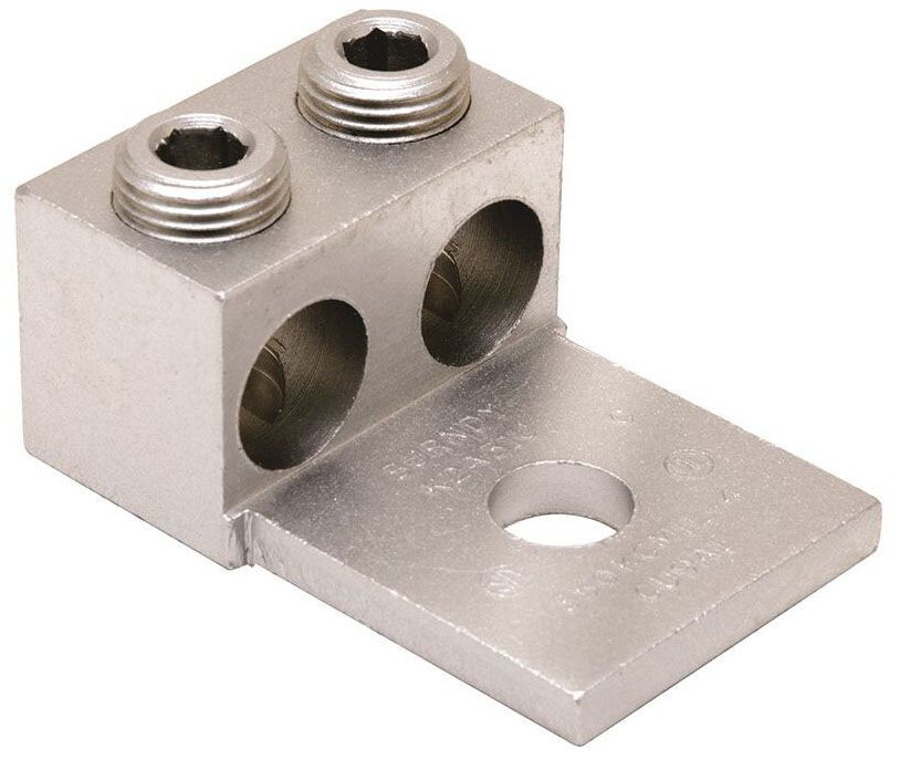 Burndy K2A36U, 2 AWG to 600 KCMIL Str, 1/2″ Stud, Mechanical Terminal Lug, 1 pc