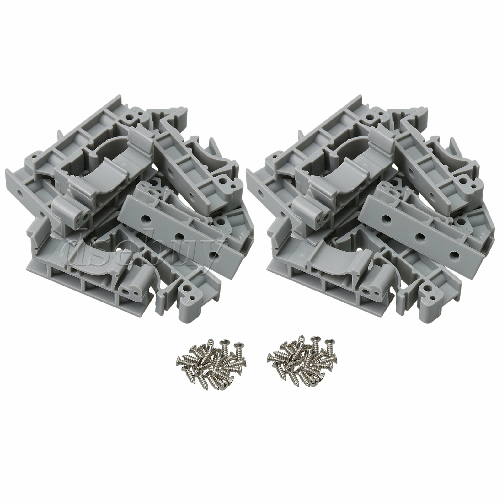 20 Pieces Circuit Board Adapter Mounting Bracket PVC DRG-01 for DIN35 Rail