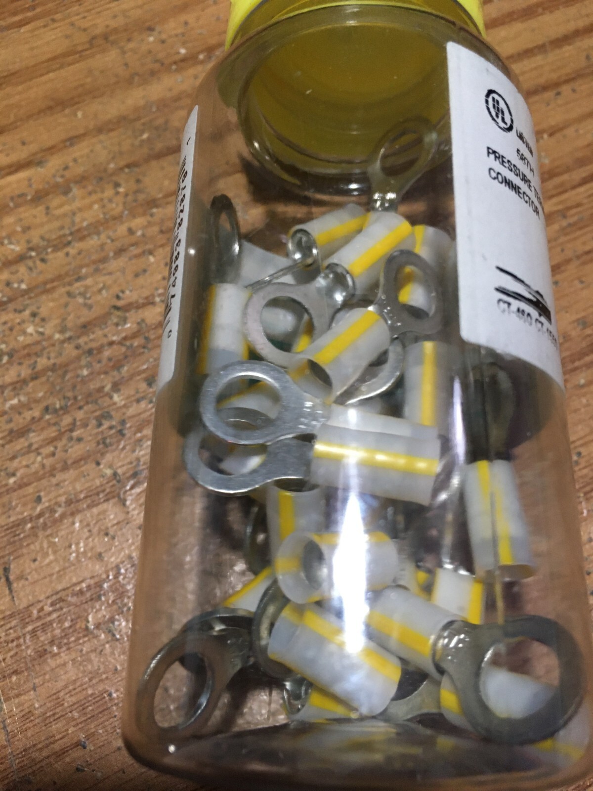 Panduit® – Ring Terminal: Yellow, Nylon, 5/16 in Stud Size, 12 AWG Qty 25