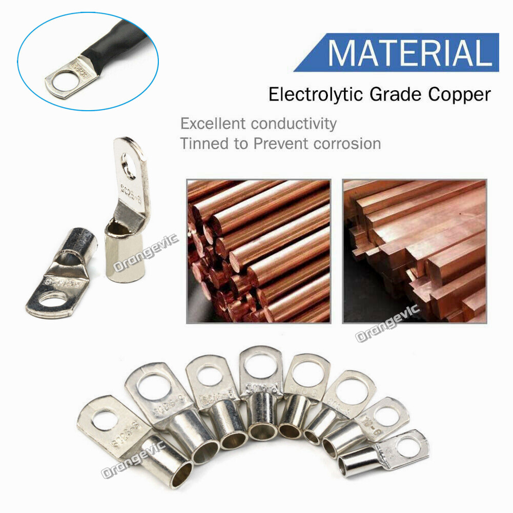 140/240PCS Cable Lugs Copper Ring Crimp Terminals Battery Wire Connectors/Pliers