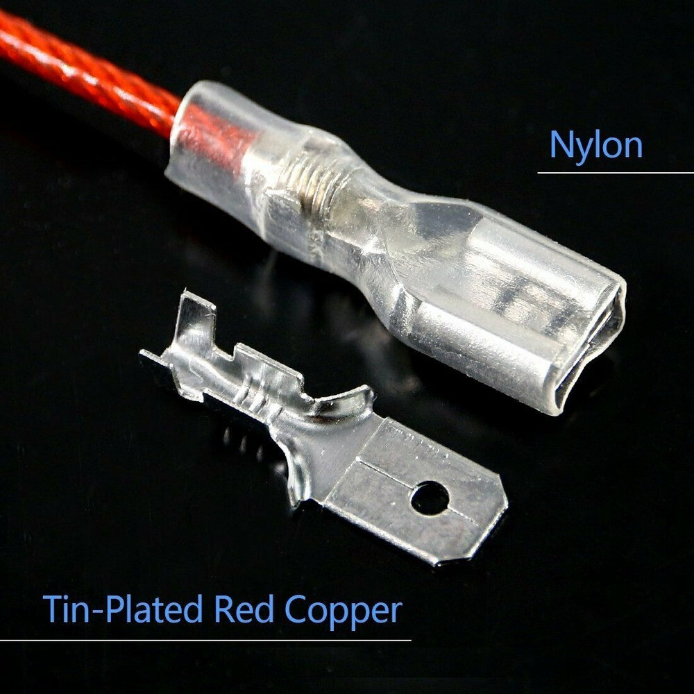 900Pcs 2.8/4.8/6.3mm Wire Connectors Crimp Male/Female Spade Terminals Kit Set