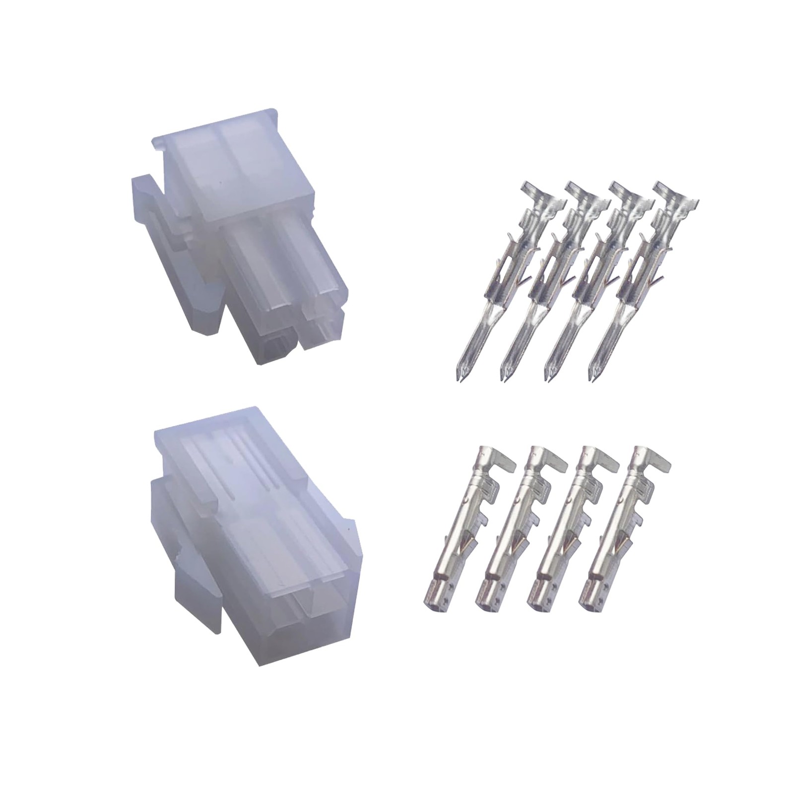8-Piece 4-Pin Connector Set, 18-24AWG, 4.2mm, 0.0165, Disconnect Terminal