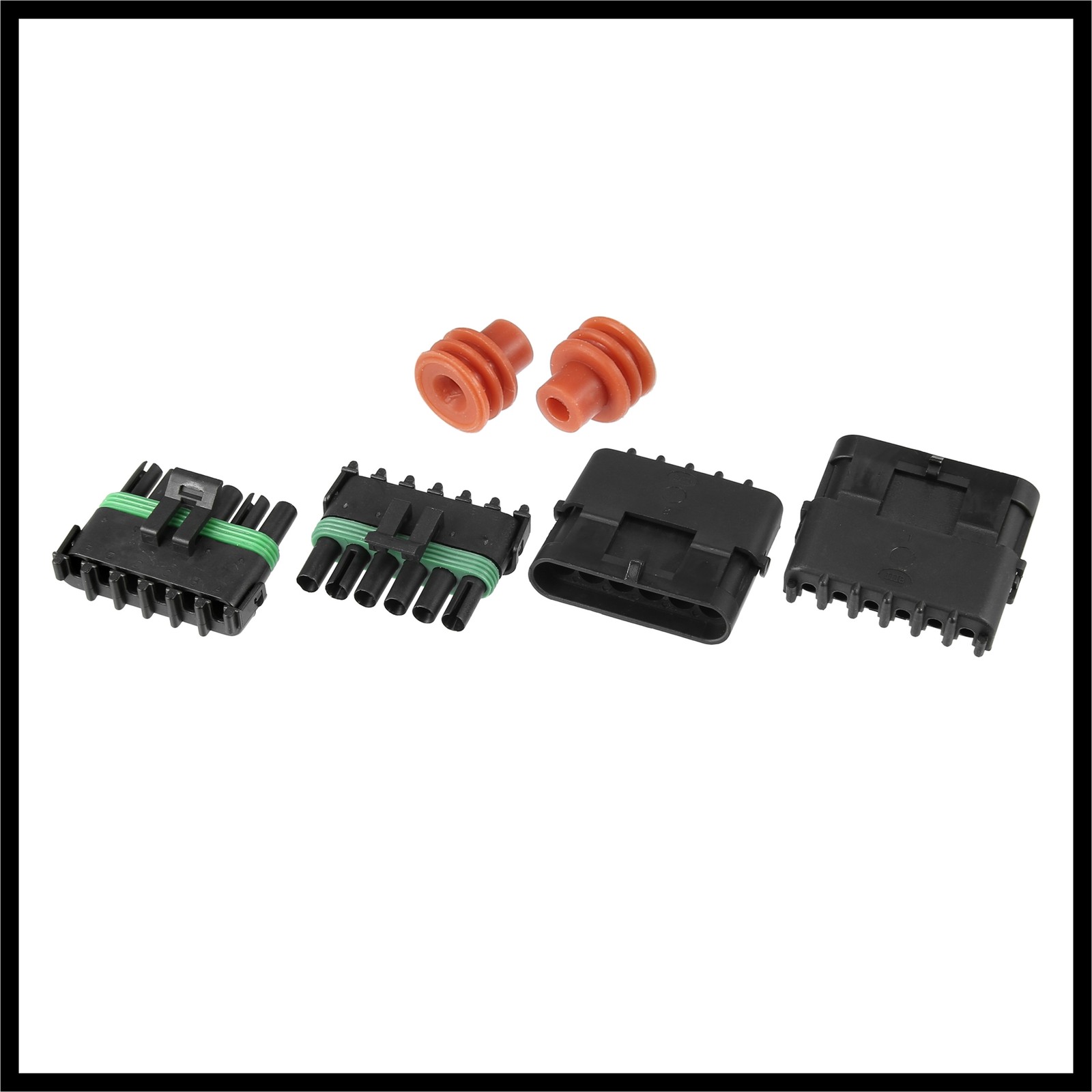5 Kit 6 Pin Way Waterproof Electrical Connector Series Terminal for 12 AWG