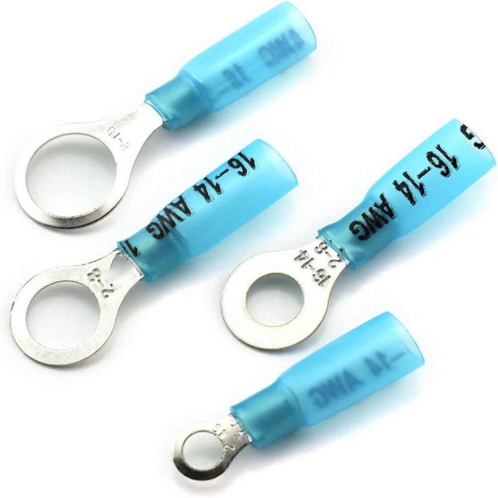 180pcs Waterproof 22-10AWG Heat Shrink Wire Connectors Crimp Ring Terminals Kit