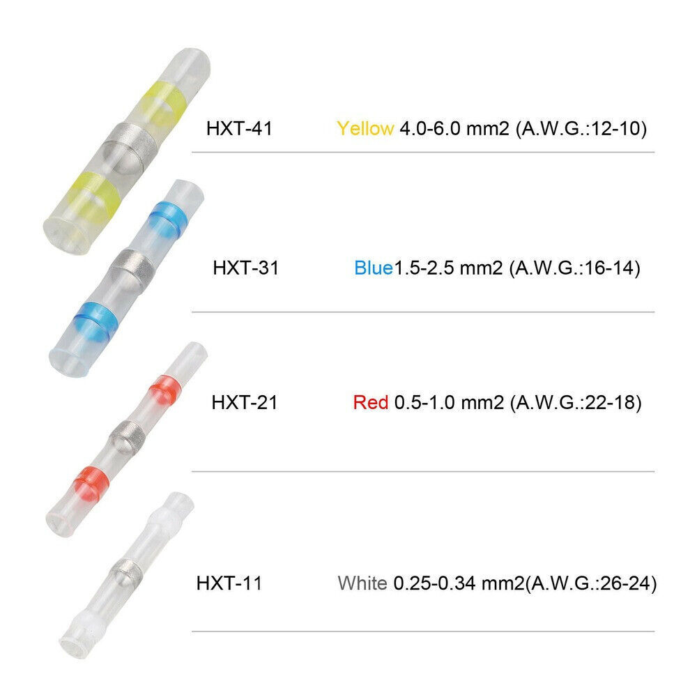 Waterproof Solder Seal Sleeve Terminals Heat Shrink Butt/Wire Connectors Kit