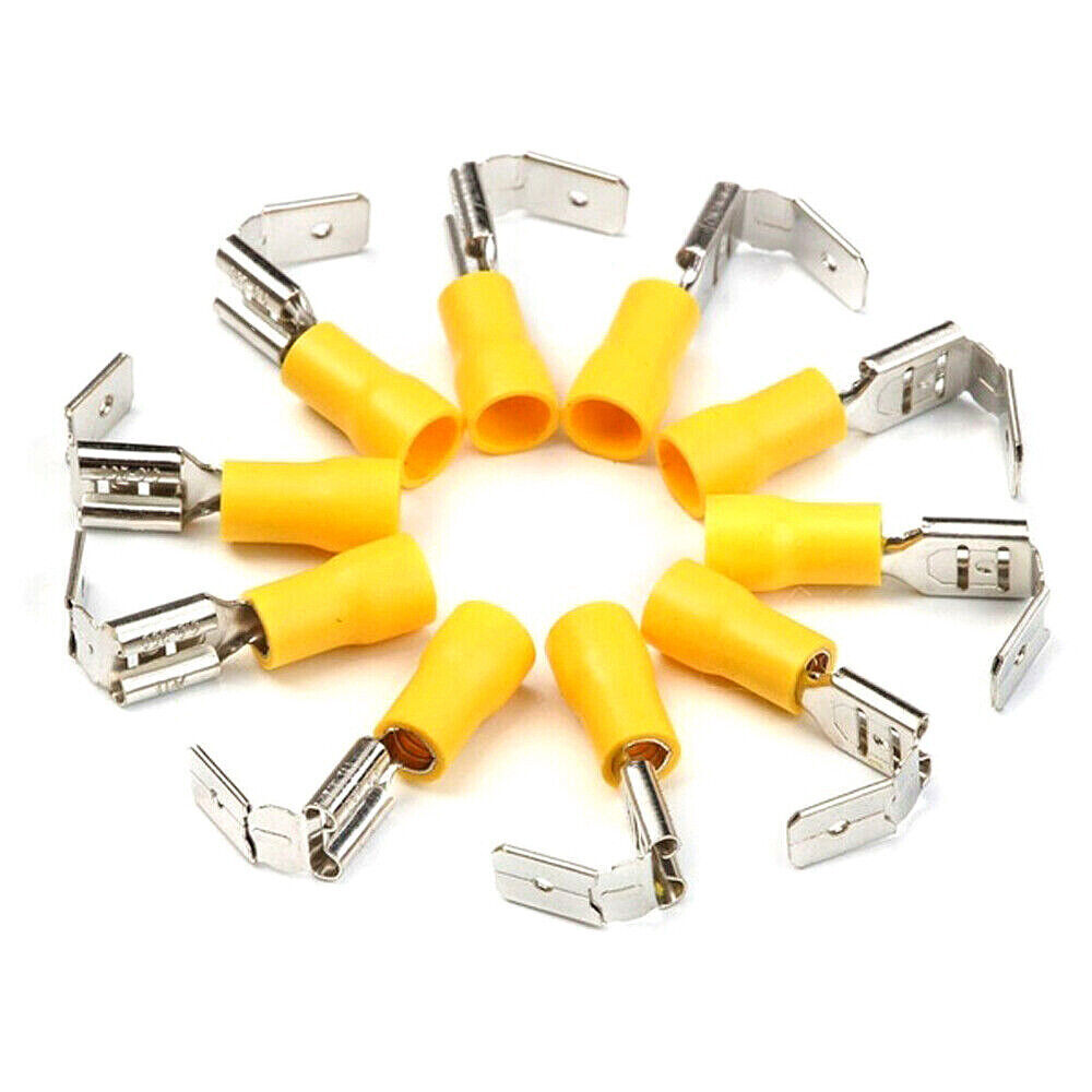 Red Blue Yellow PVC Insulated Piggyback Wire Crimp Connectors Spade Terminals