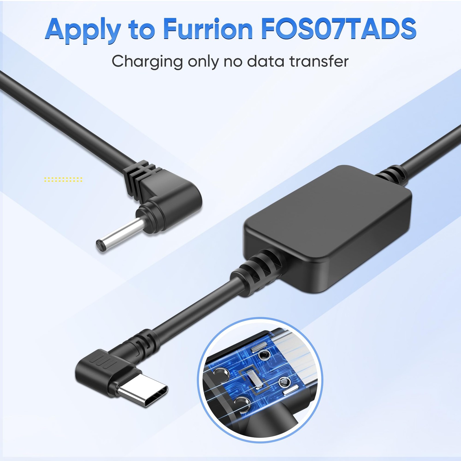 For Furrion FOS07TADS Vision S Monitor Power Supply Cord, USB C to DC Car Cha…