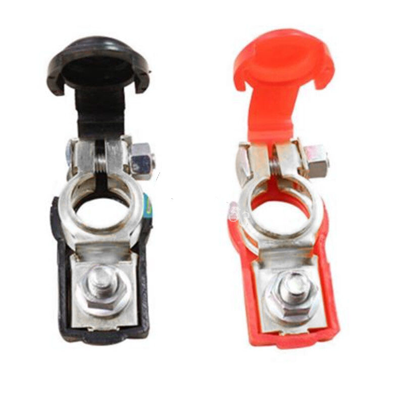 NEW Car Battery Terminal Connectors Clamp 2x Wire Lugs Cable Ends Copper Eyelet